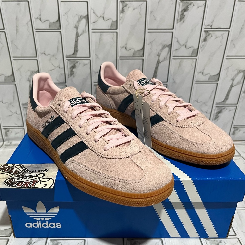 New Adidas Handball Spezial Sneakers Shoes Pink Navy Blue Low Samba Gazelle - Picture 2 of 13